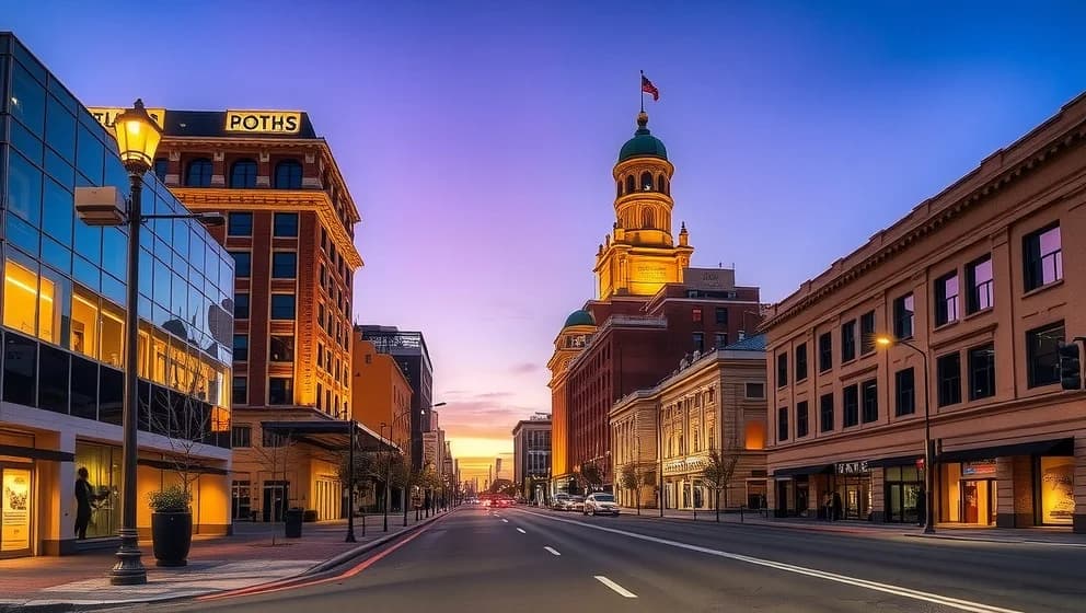 Stad i ljus text och hur det fungerar